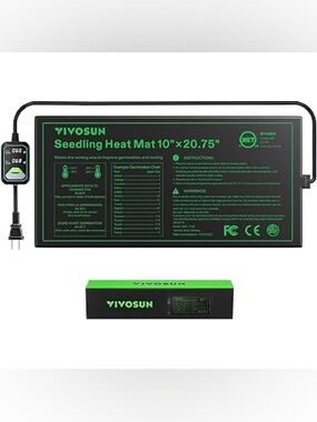 💕 B38 VIVOSUN 10"x20.75" Seedling Heat Mat with Built-in Temperature Controller